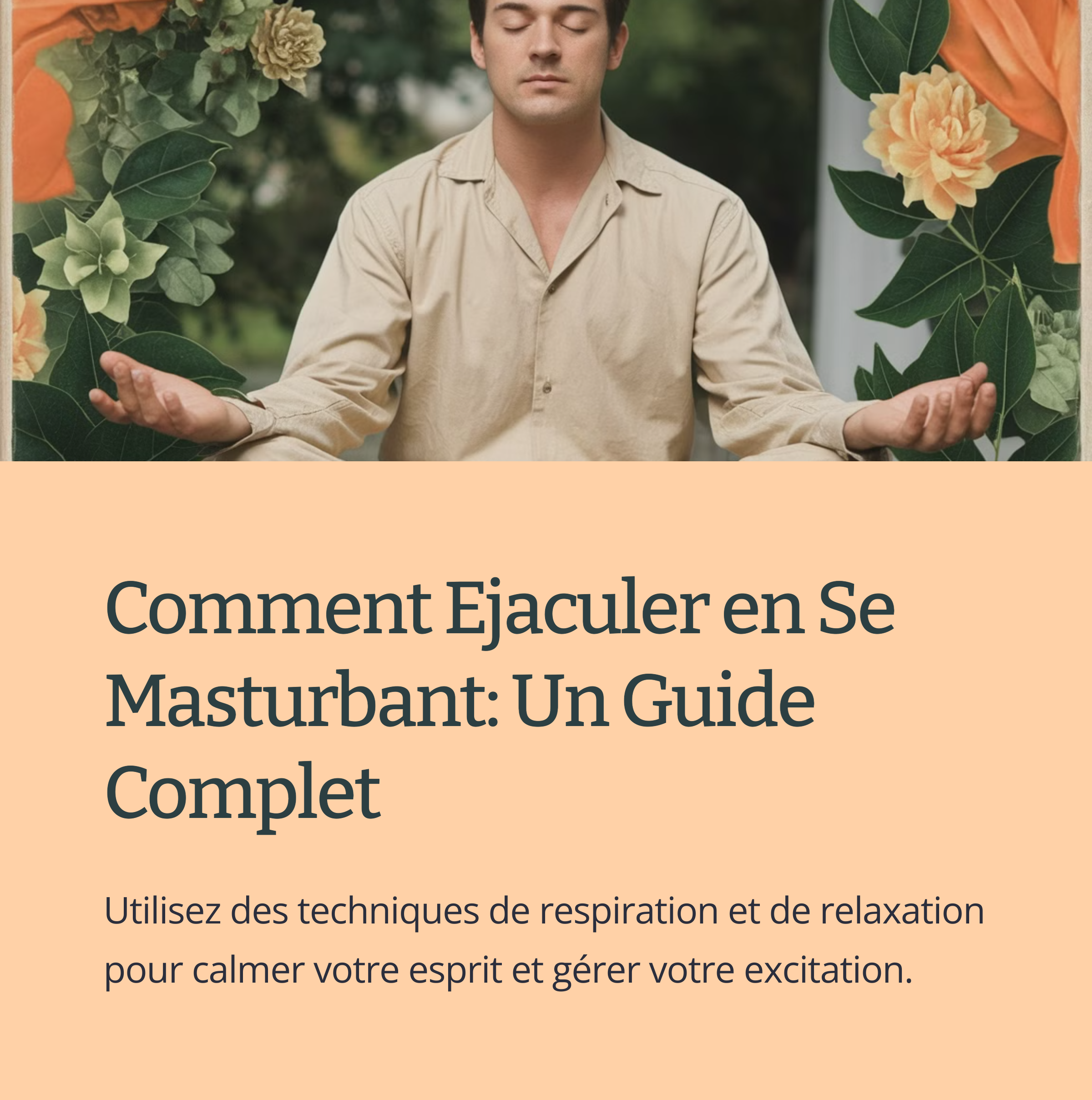 Comment Ejaculer En Se Masturbant?