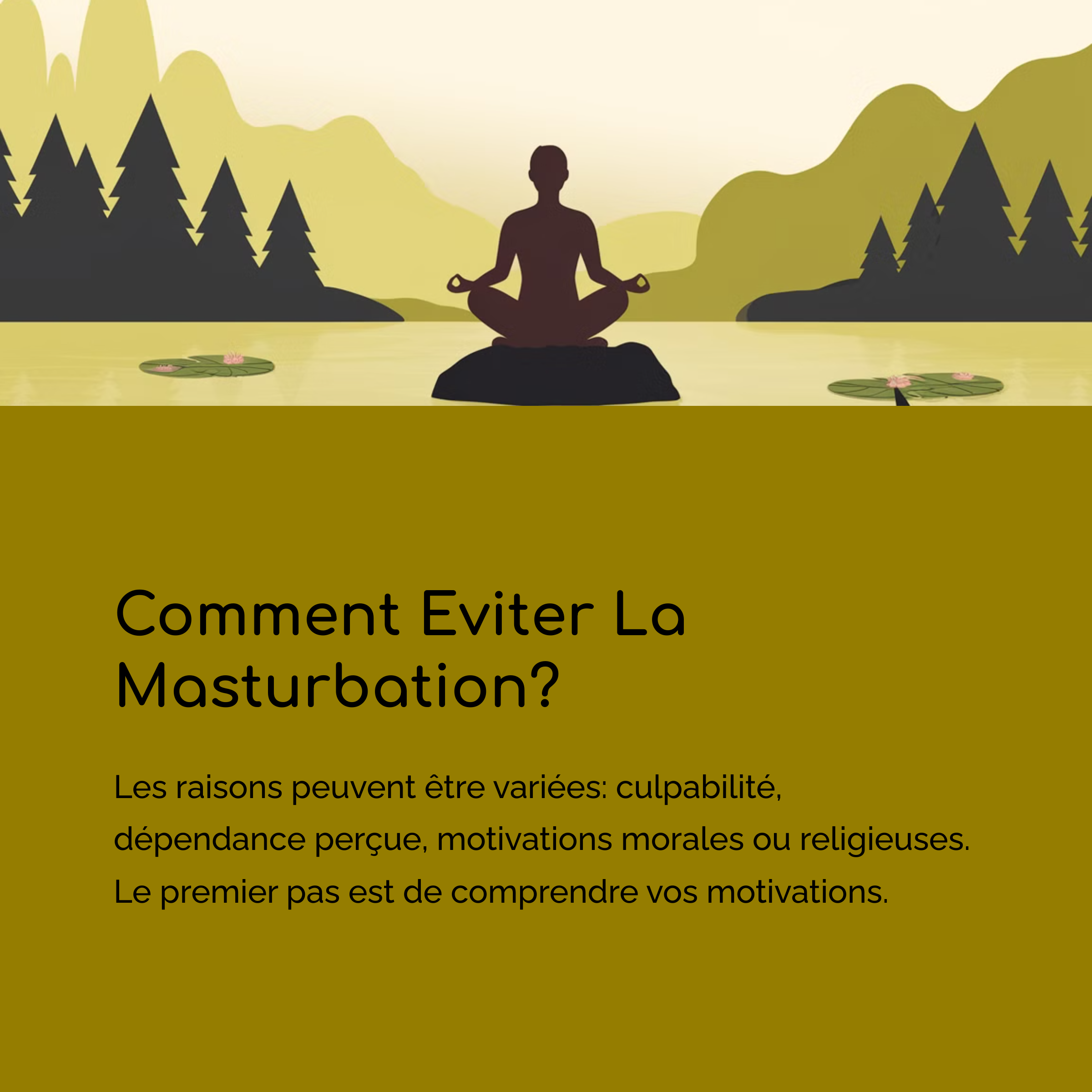 Comment Eviter La Masturbation?