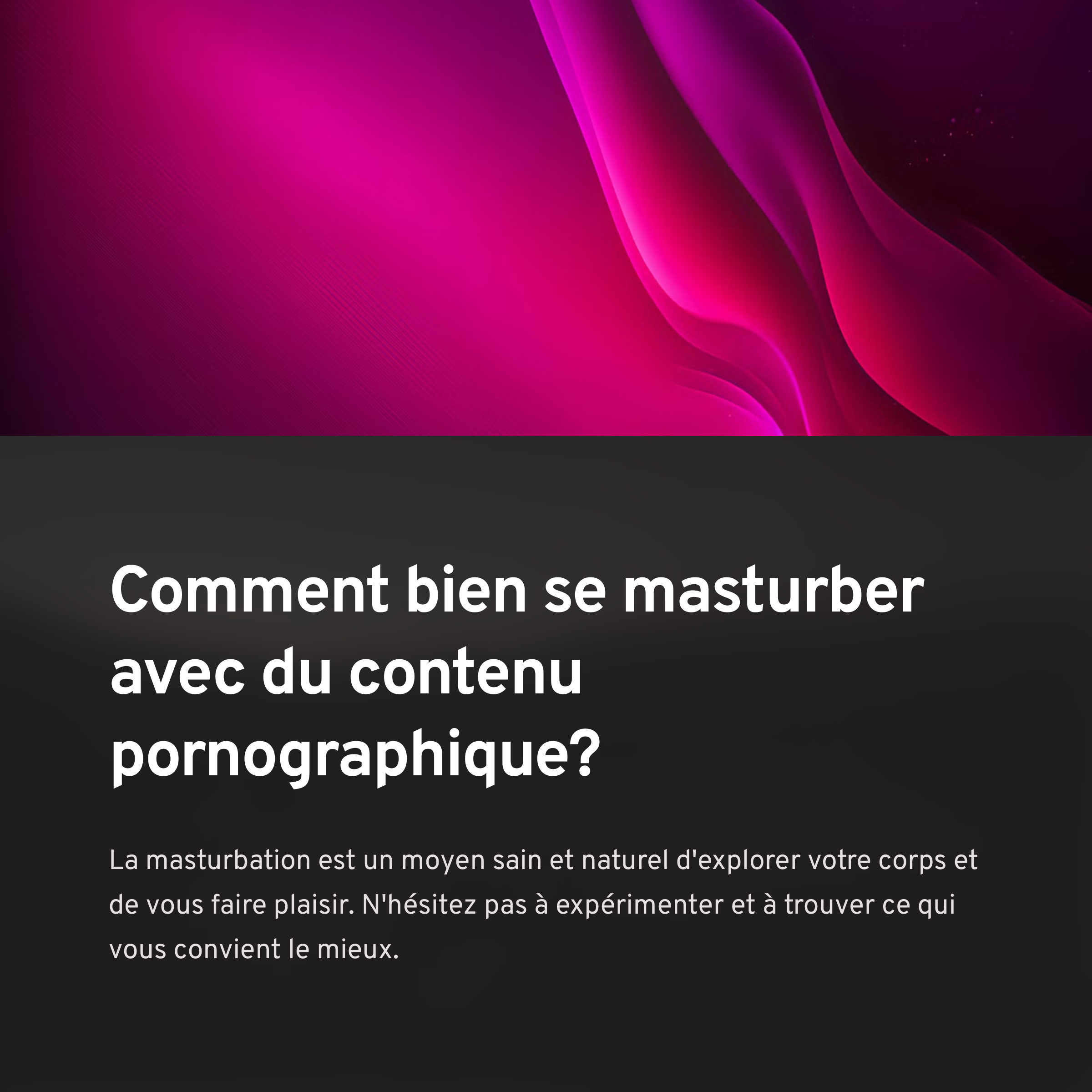 Comment Bien Se Masturber Porn?