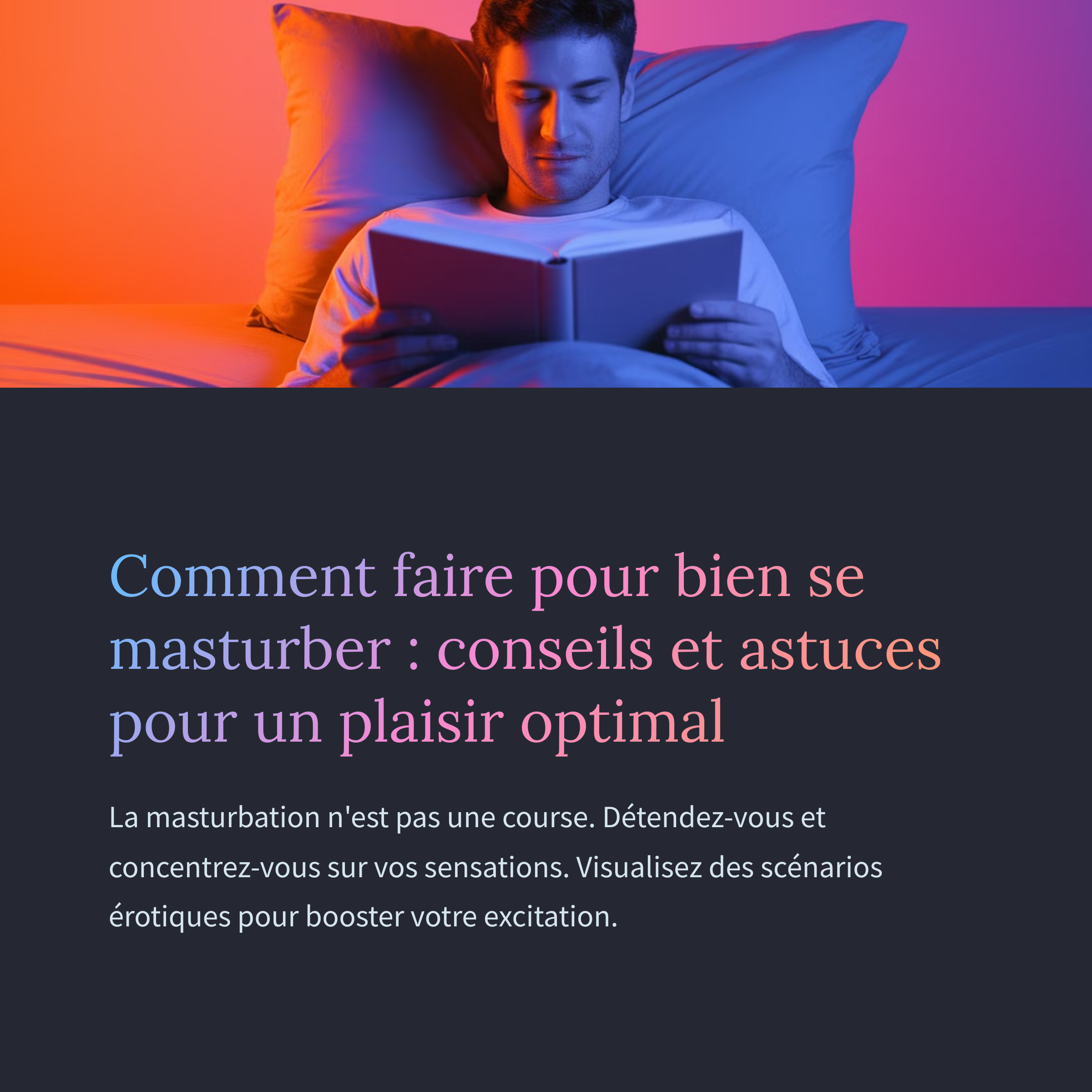 Comment Faire Pour Bien Se Masturber?