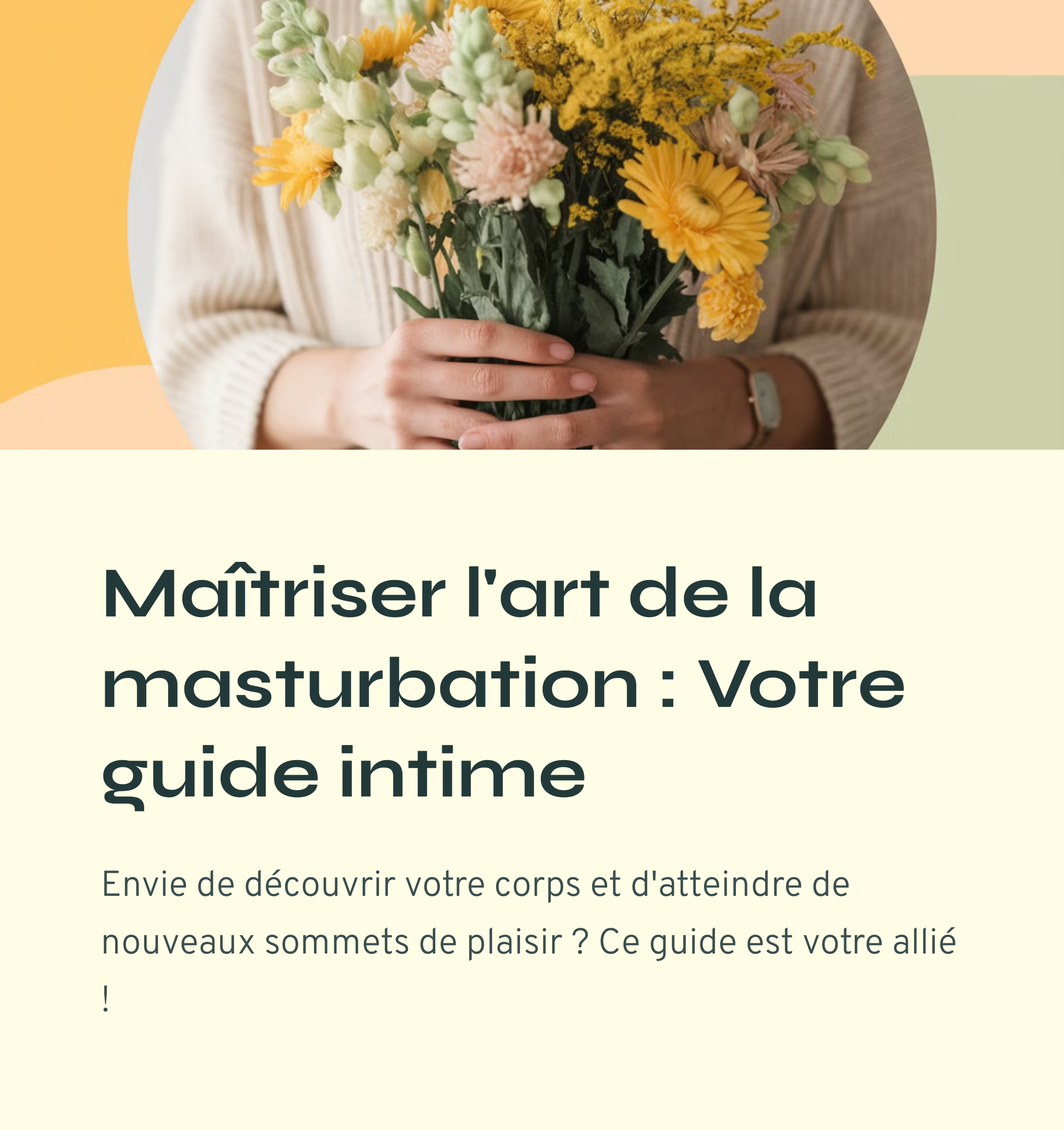 Comment Me Masturber?