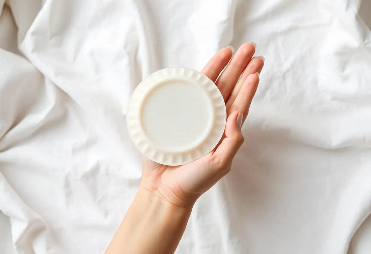 Maince du diaphragme sur un linge blanc
