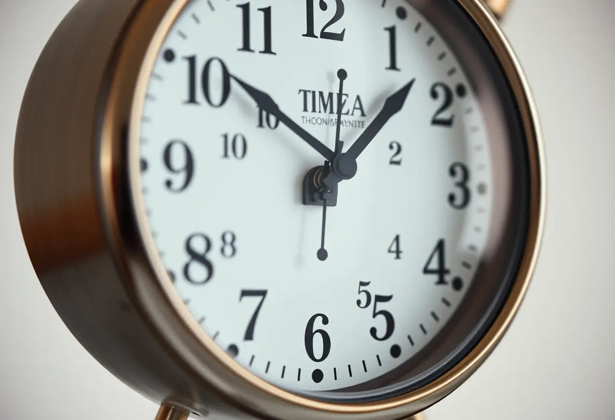 Un plan rapproché d'une horloge affichant l'heure