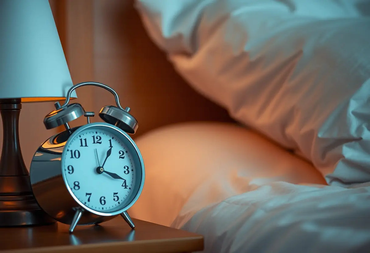Réveil réglé pour sonner à minuit, symbole de l'urgence de prendre la pilule du lendemain dans un délai précis