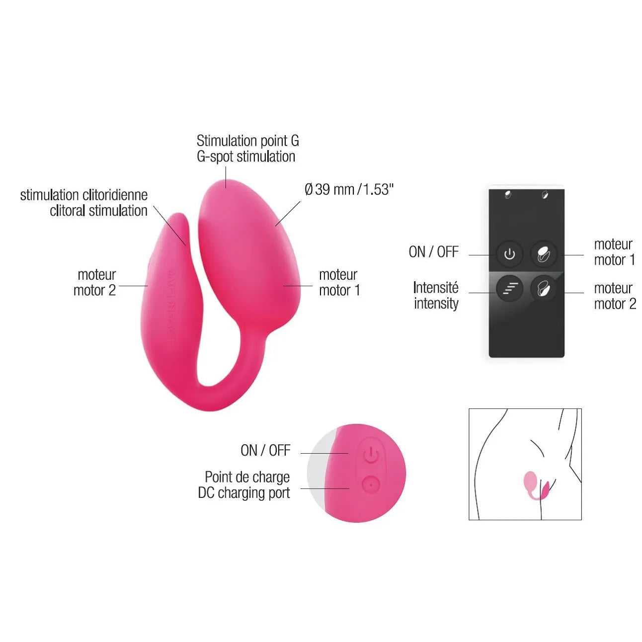 Wonderlove - Jouet pour couple télécommandé