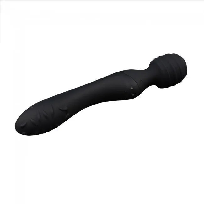 Stimulateur vibromasseur ergonomique double moteur silicone waterproof noir