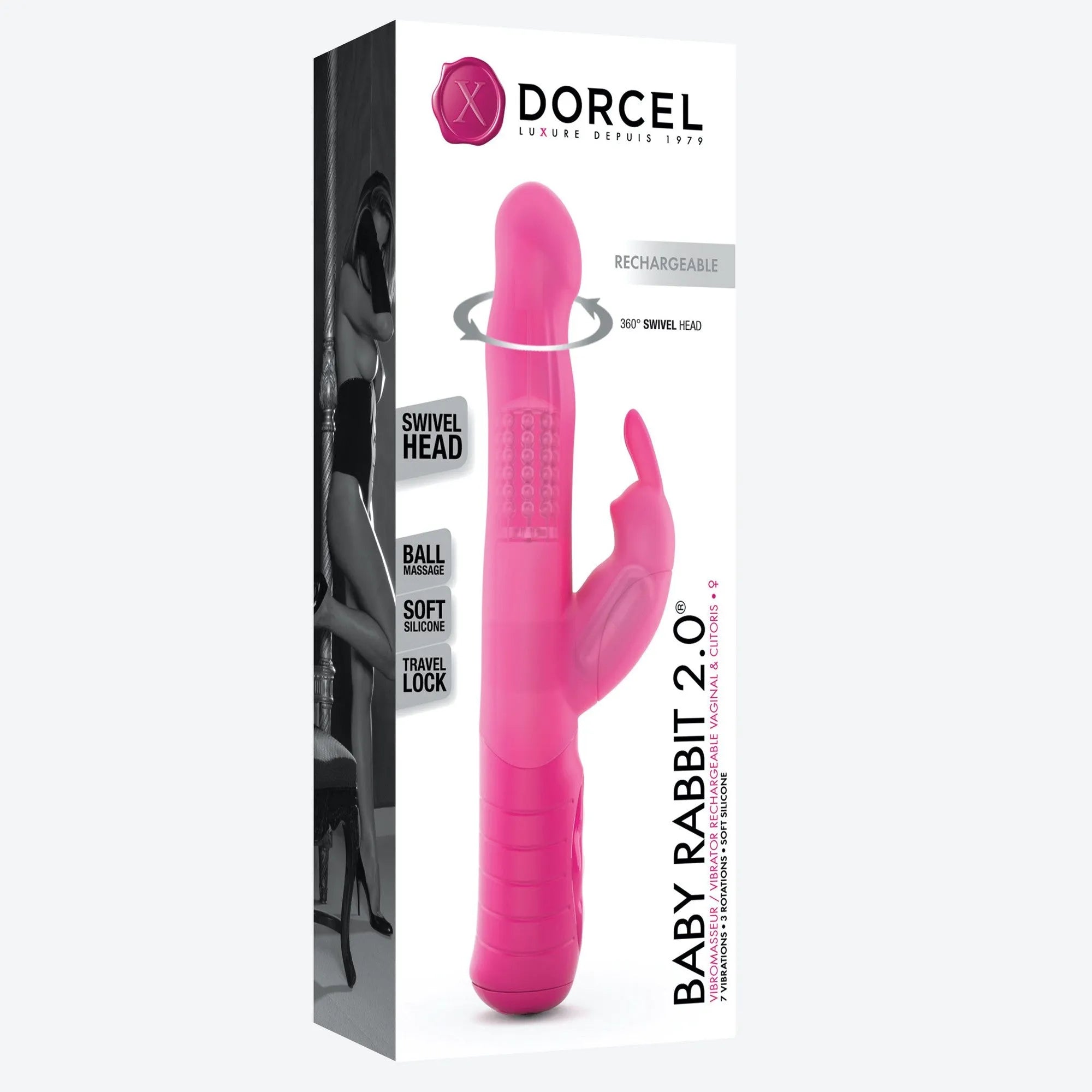 Vibromasseur Dorcel Baby Rabbit 21 cm 2.0 - Rose