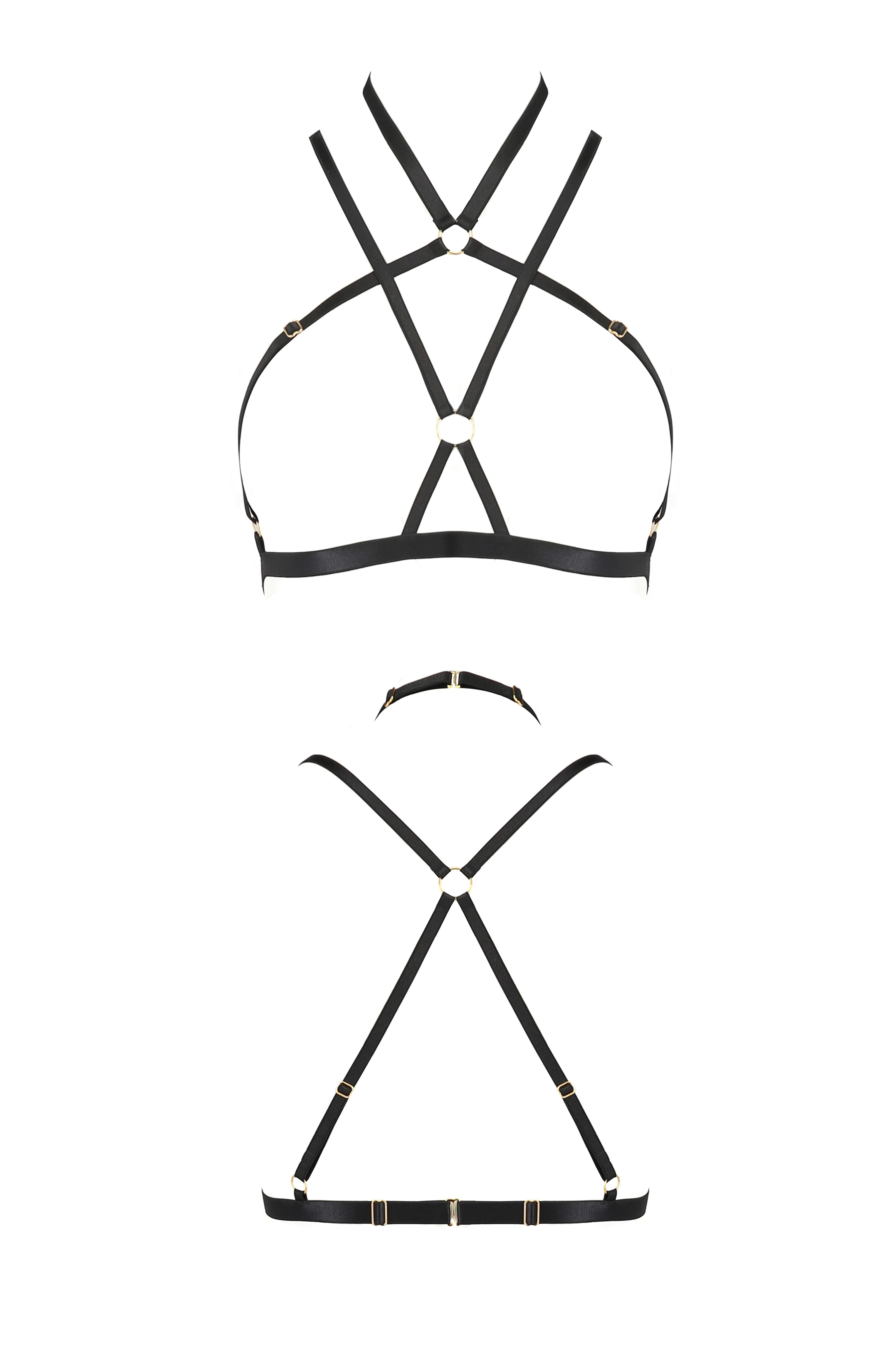 Ensemble lingerie sexy Kelis noir deux pièces femme polyamide sensualité