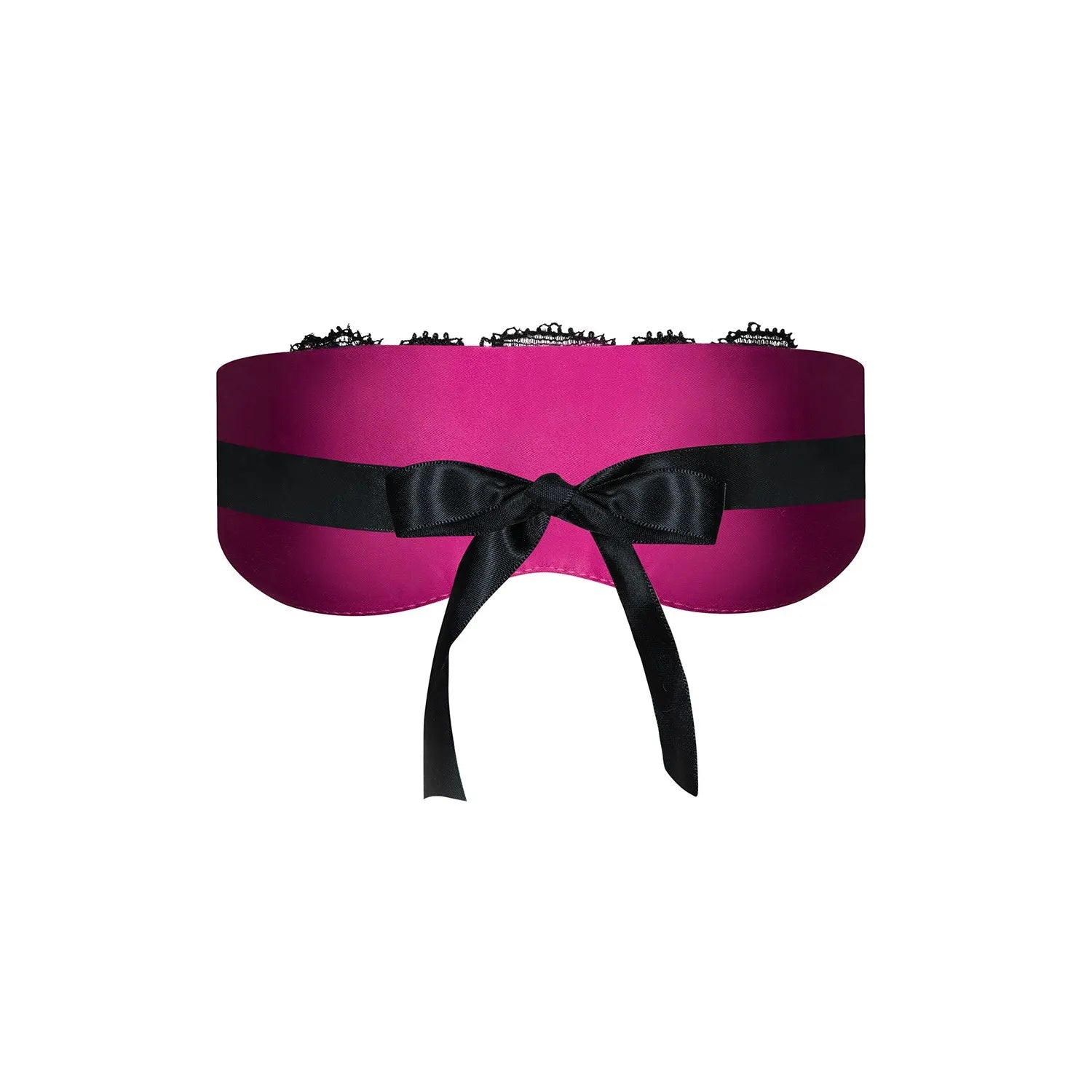 Masque dentelle sexy magenta ajustable satin collection Roseberry Obsessive