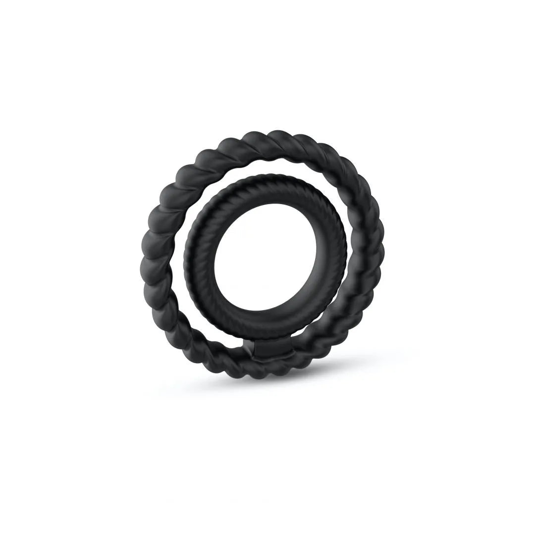 Cockring Dual ring Dorcel - Noir