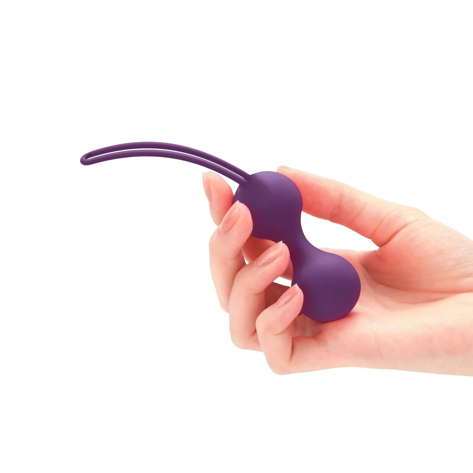 Boules de Geisha Per'Fit'Kit violettes, design ergonomique, pour entraînement périnéal discret et progressif.