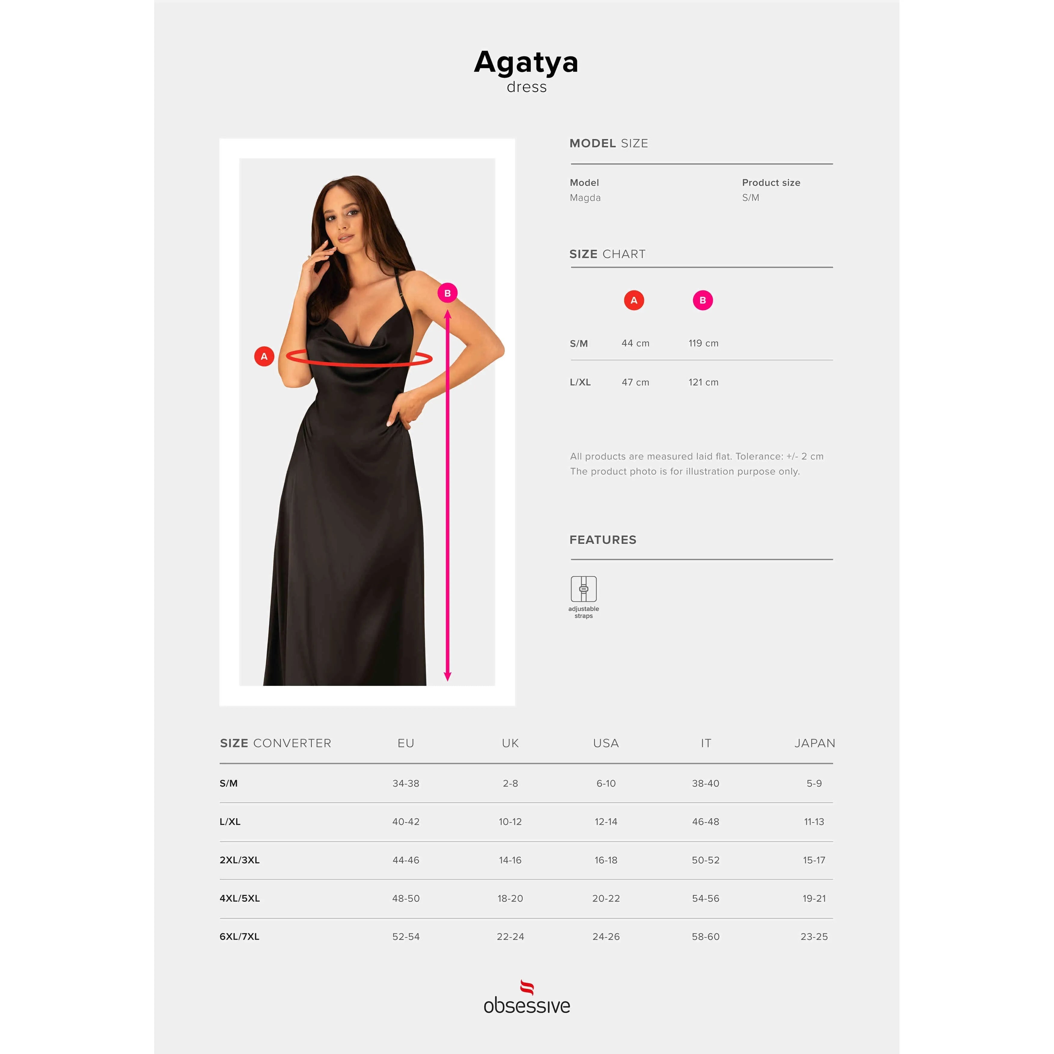 Robe noire Agatya élégante, décolleté plongeant, bretelles réglables, ajustement parfait, ornement dentelle.