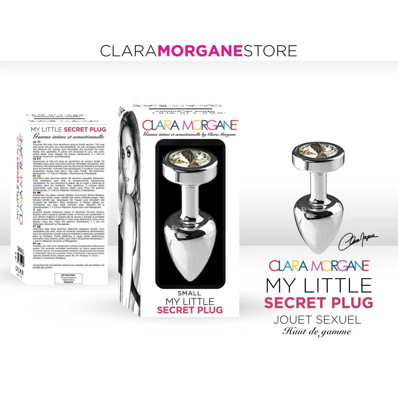 Plug anal aluminium blanc waterproof petite taille femme homme couple