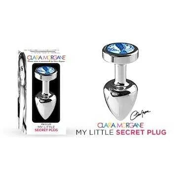 Plug anal aluminium bleu waterproof couple medium 7cm diamètre 3,5cm