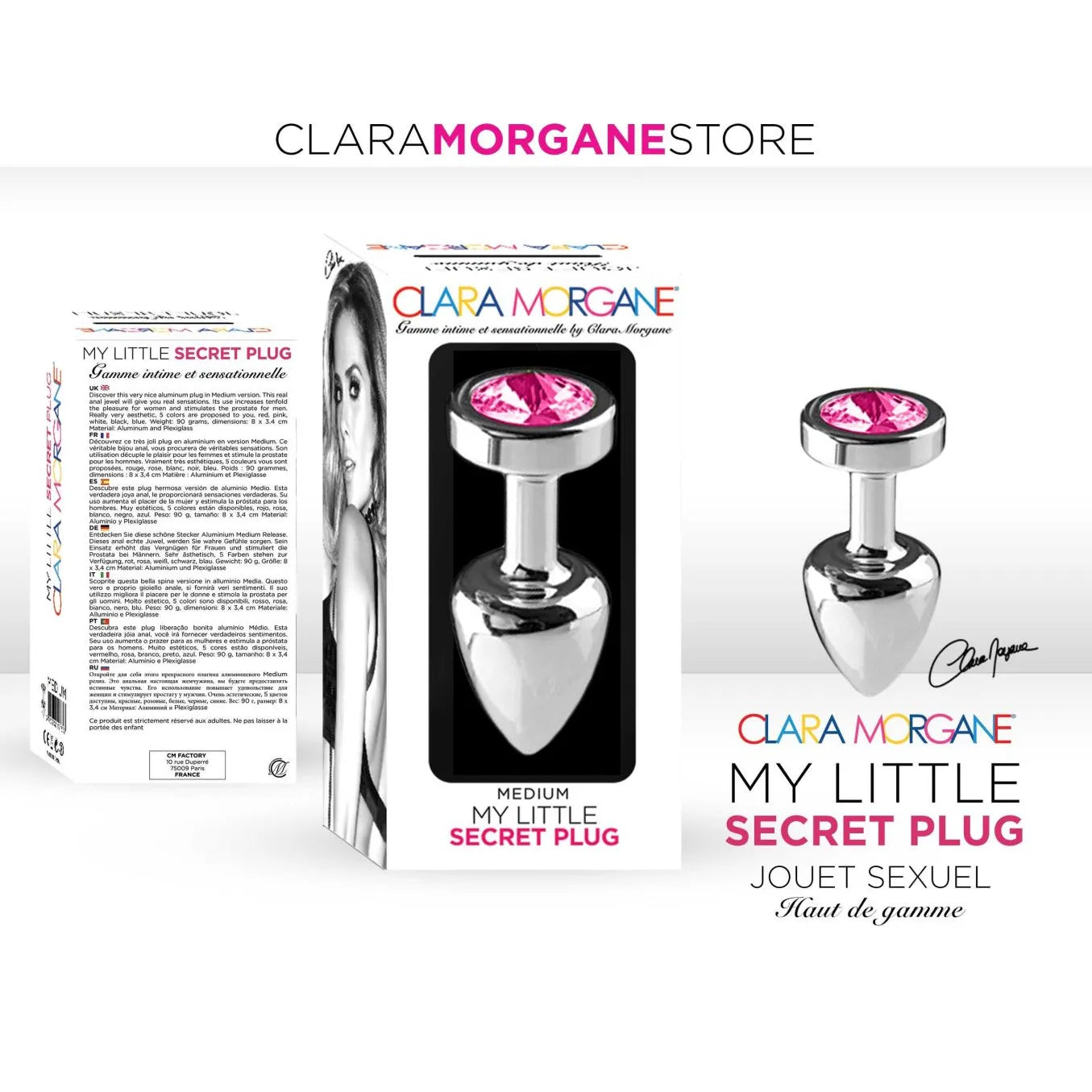 My little secret plug medium aluminium rose pour couple anal waterproof