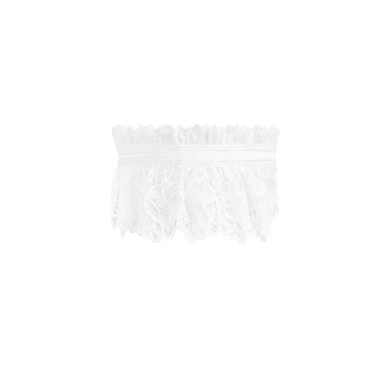 Jarretière dentelle blanche mariage Amor Blanco charme féminin satin ajustable