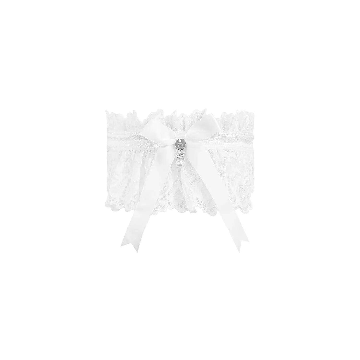 Jarretière dentelle blanche mariage Amor Blanco charme féminin satin ajustable