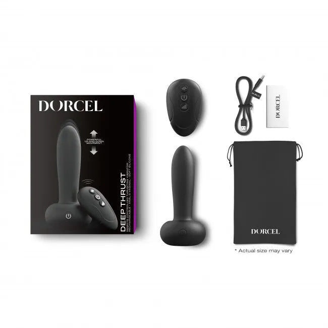 Vibromasseur va-et-vient magnétique discret stimulation anale vaginale confort noir
