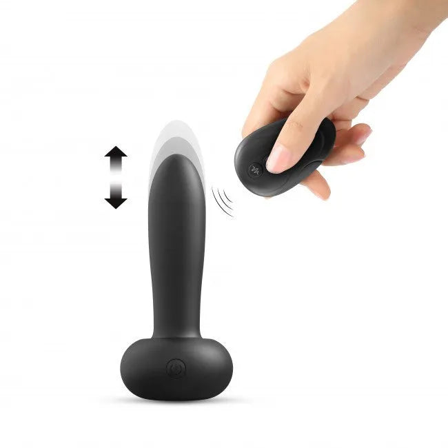 Vibromasseur va-et-vient magnétique discret stimulation anale vaginale confort noir