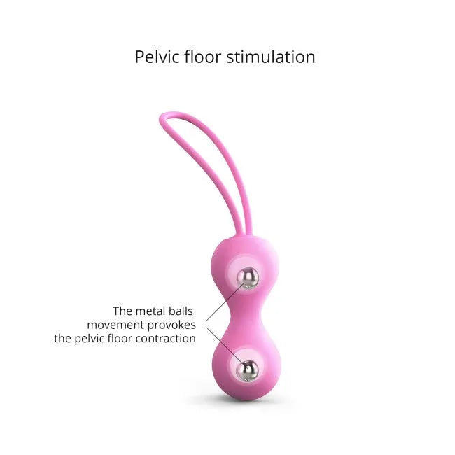 Boules de Geisha roses Joia Pink Passion avec cordon, pour tonification du périnée et plaisir, design ergonomique.