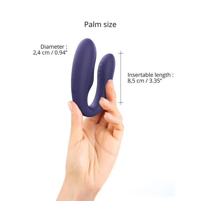 Jouet Couple Télécommandé Waterproof Double Pénétration Vibrations Silicone Flexible