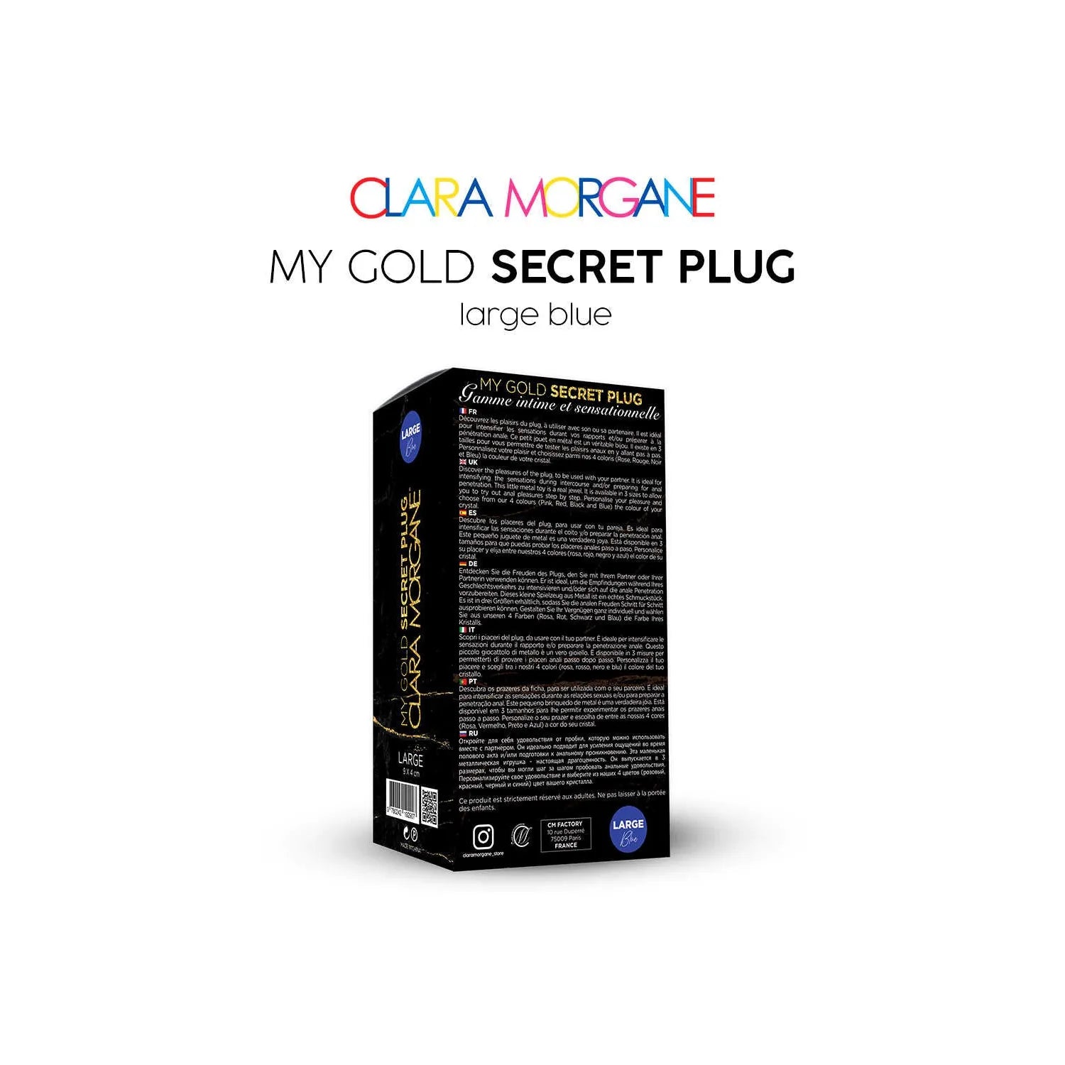 My Gold Secret Plug Aluminium Taille Large Medium Small Gold
