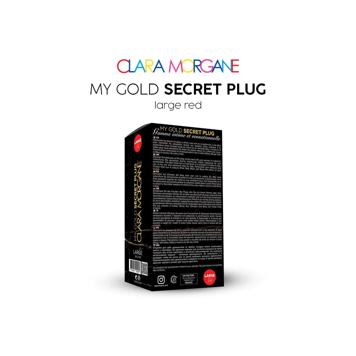 My Gold Secret Plug Aluminium Taille Large Medium Small Gold