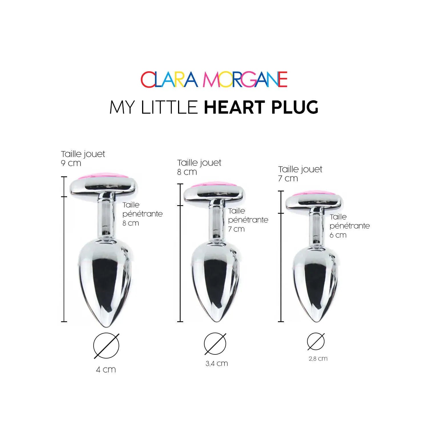 Plug Anal Aluminium Taille Variée My Little Heart