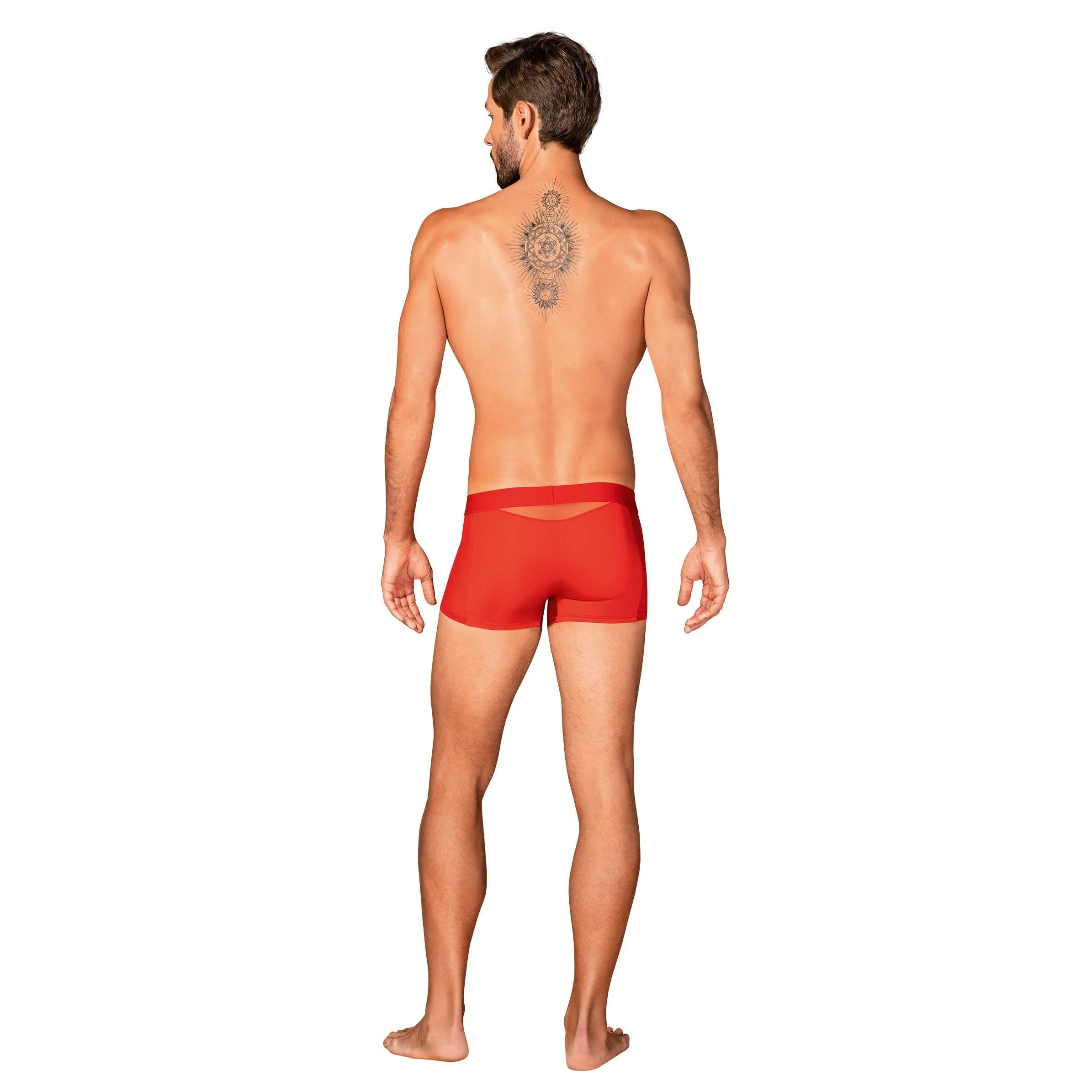 Boxer rouge Boldero homme, coupe classique, maille translucide, style masculin, confortable pour usage quotidien.