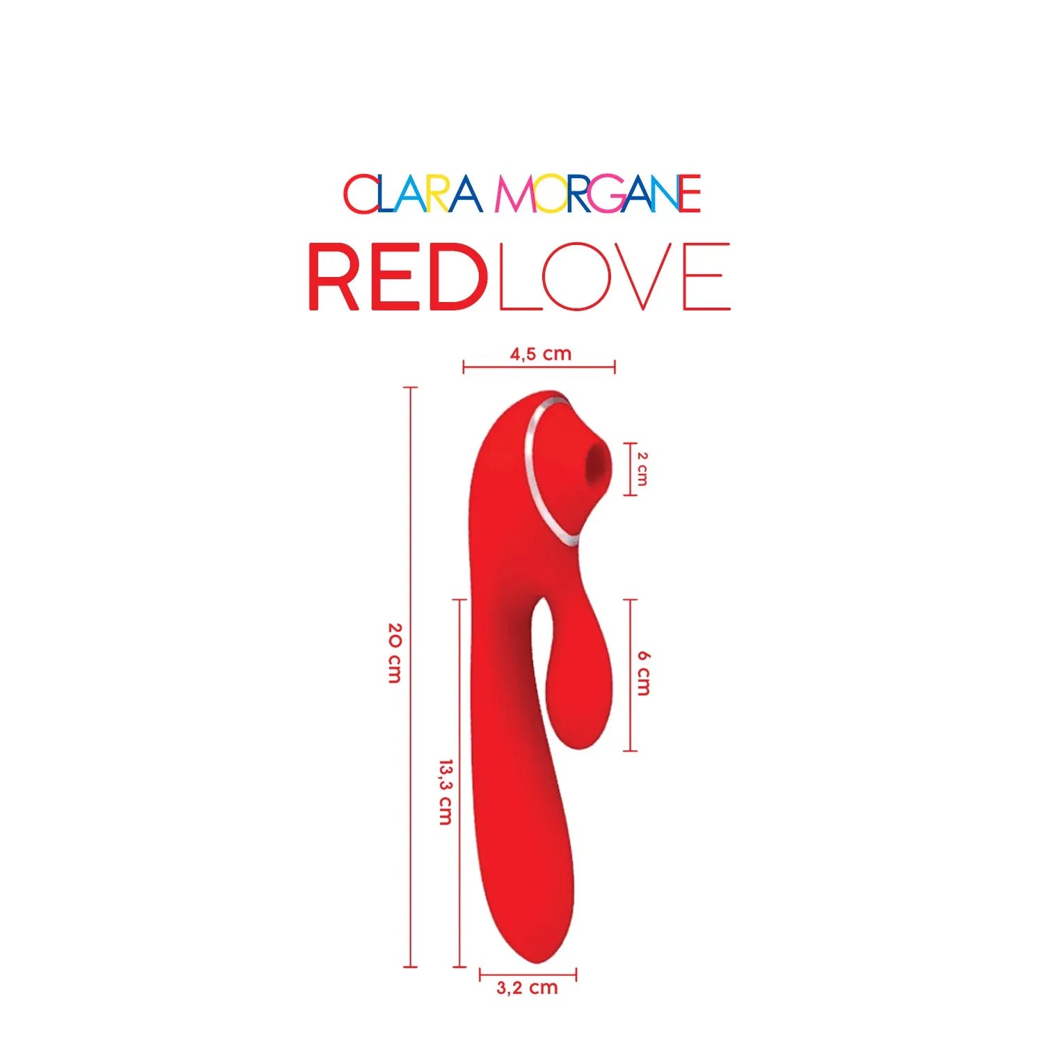 Stimulateur clitoridien rabbit rouge silicone médical waterproof rechargeable