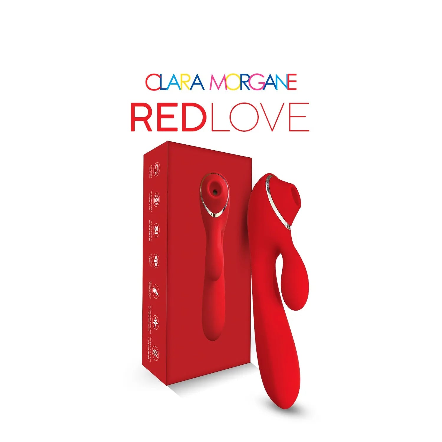 Stimulateur clitoridien rabbit rouge silicone médical waterproof rechargeable