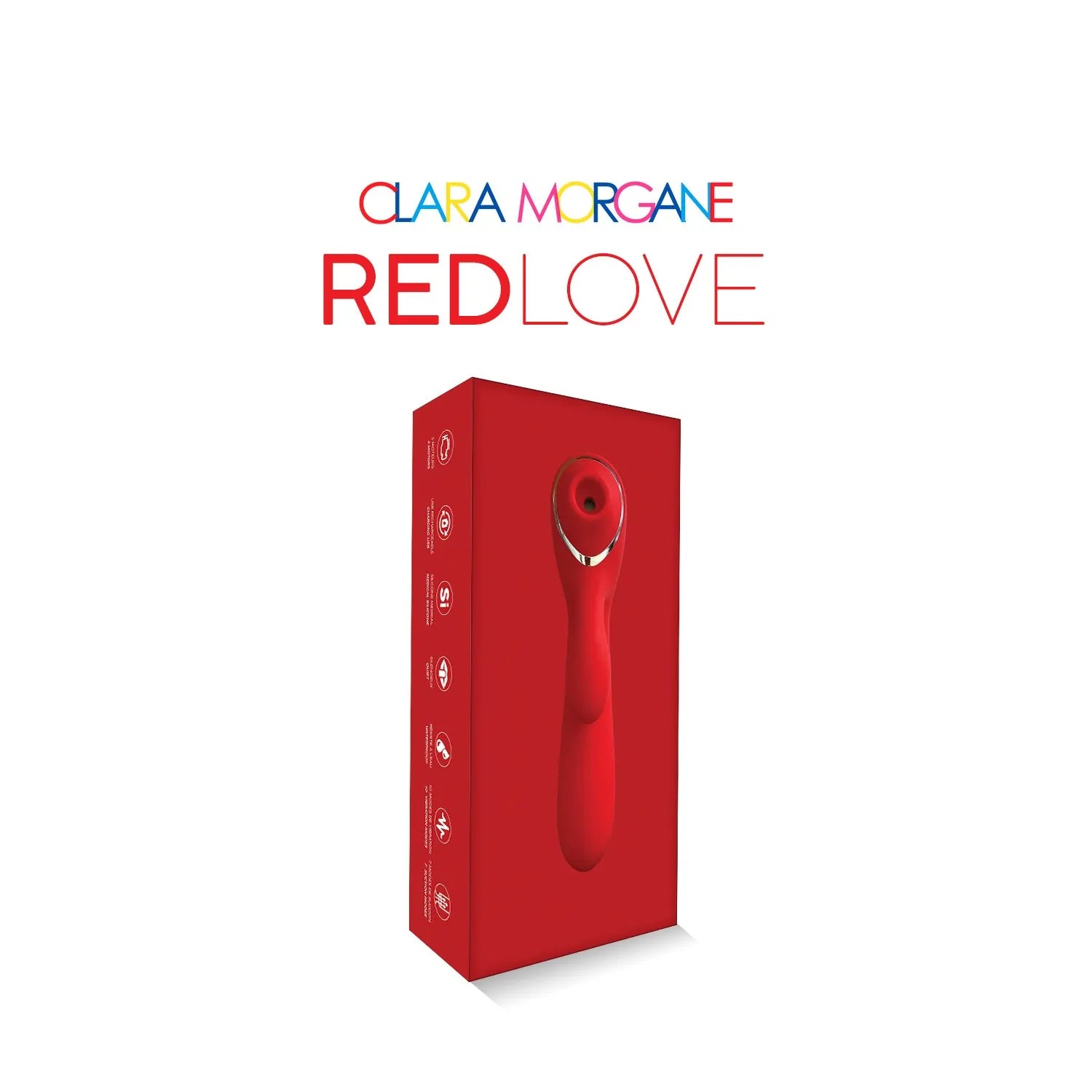 Stimulateur clitoridien rabbit rouge silicone médical waterproof rechargeable