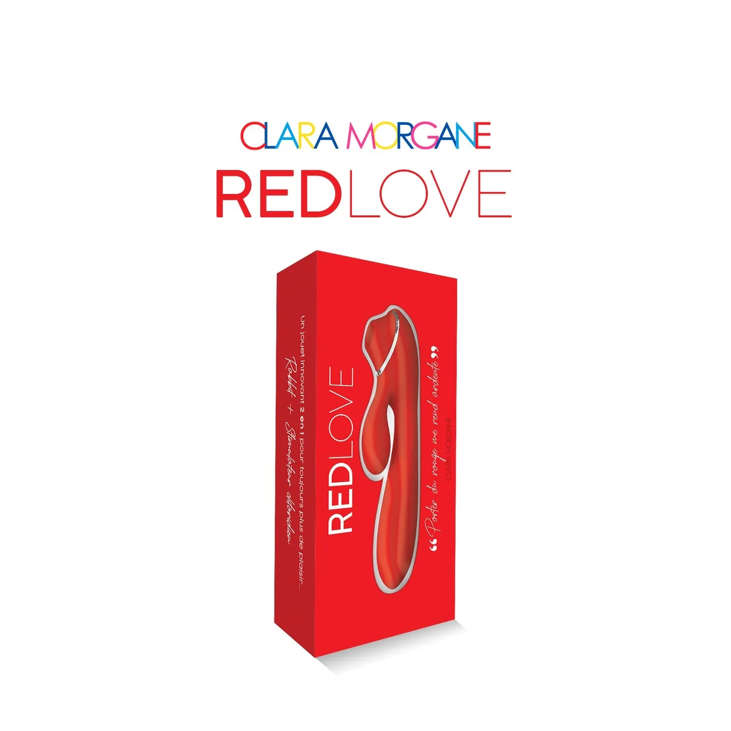 Stimulateur clitoridien rabbit rouge silicone médical waterproof rechargeable