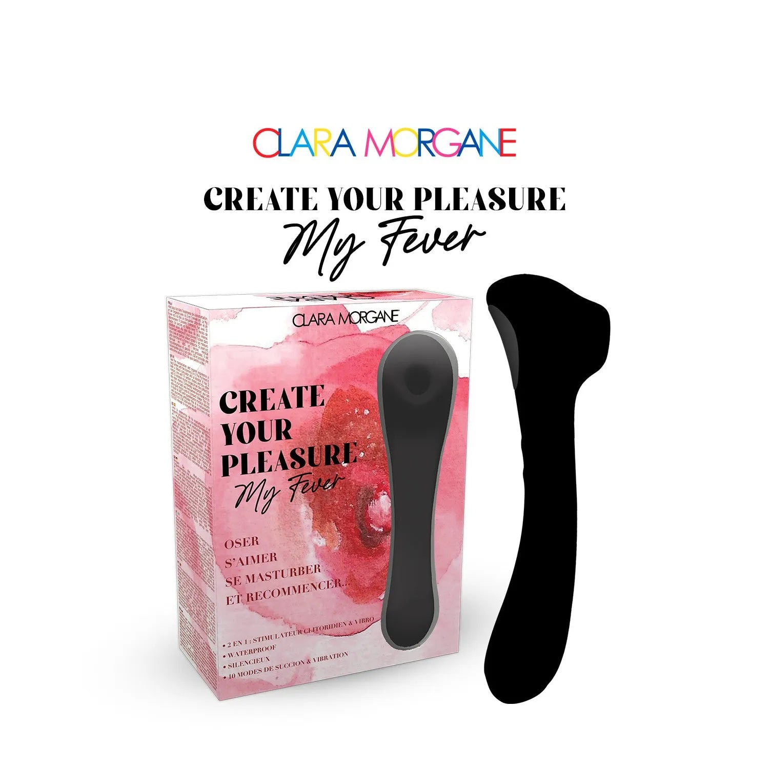 Stimulateur clitoridien vibro silicone waterproof rechargeable succion modes multiples