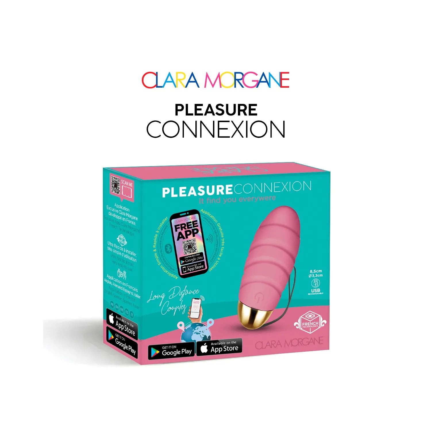 Pleasure connexion Rose oeuf vibrant silicone médical application PLAYTOY contrôlable distance