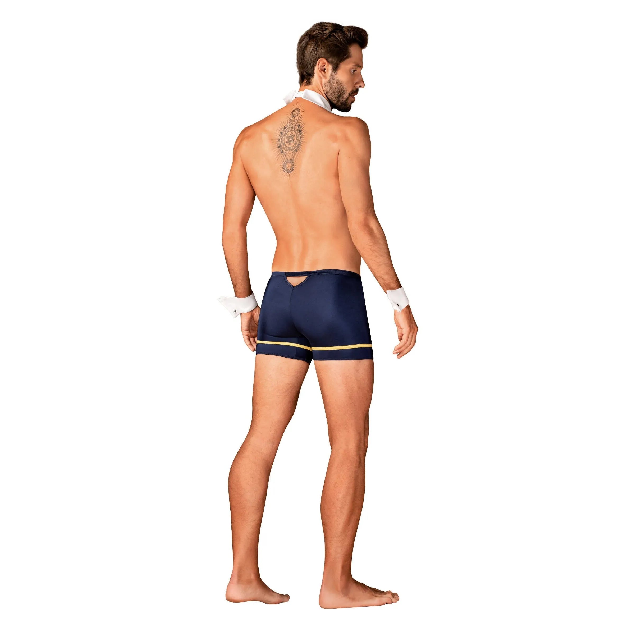 Costume sexy pilote homme caleçon cravate lunettes jeu chambre adultes