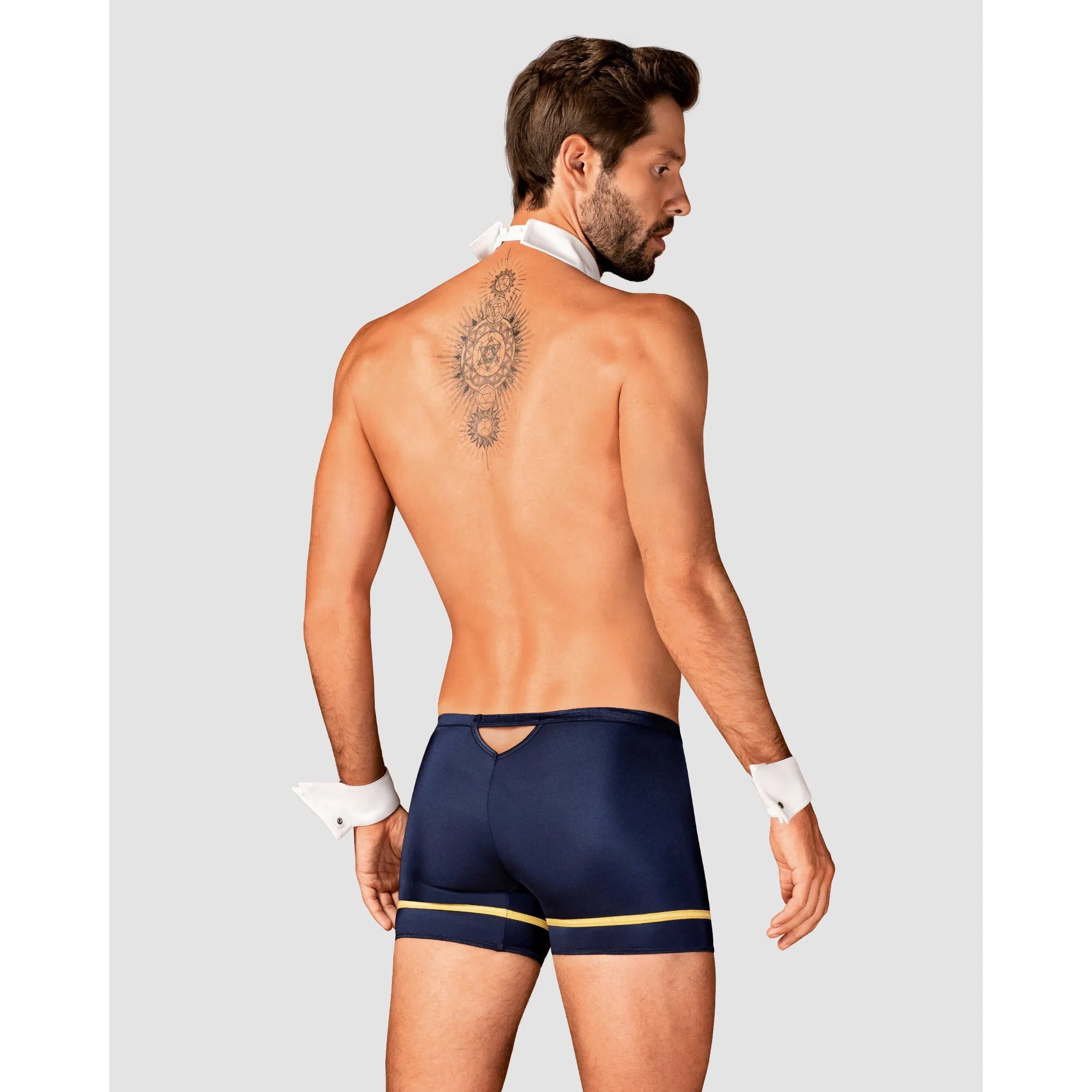 Costume sexy pilote homme caleçon cravate lunettes jeu chambre adultes