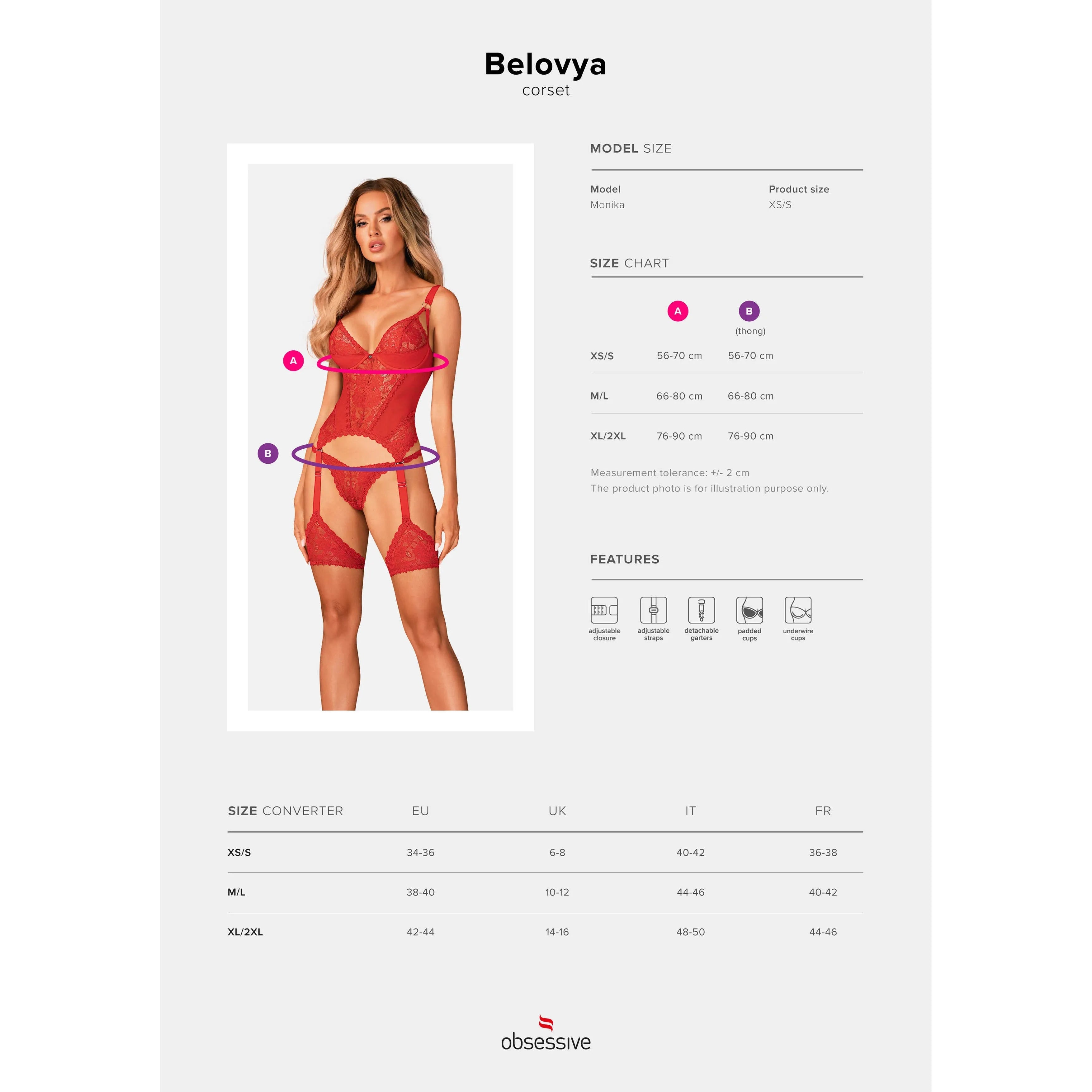 Corset rouge sexy en dentelle avec jarretelles amovibles et soutien-gorge à armatures, mettant en valeur les courbes fémin...