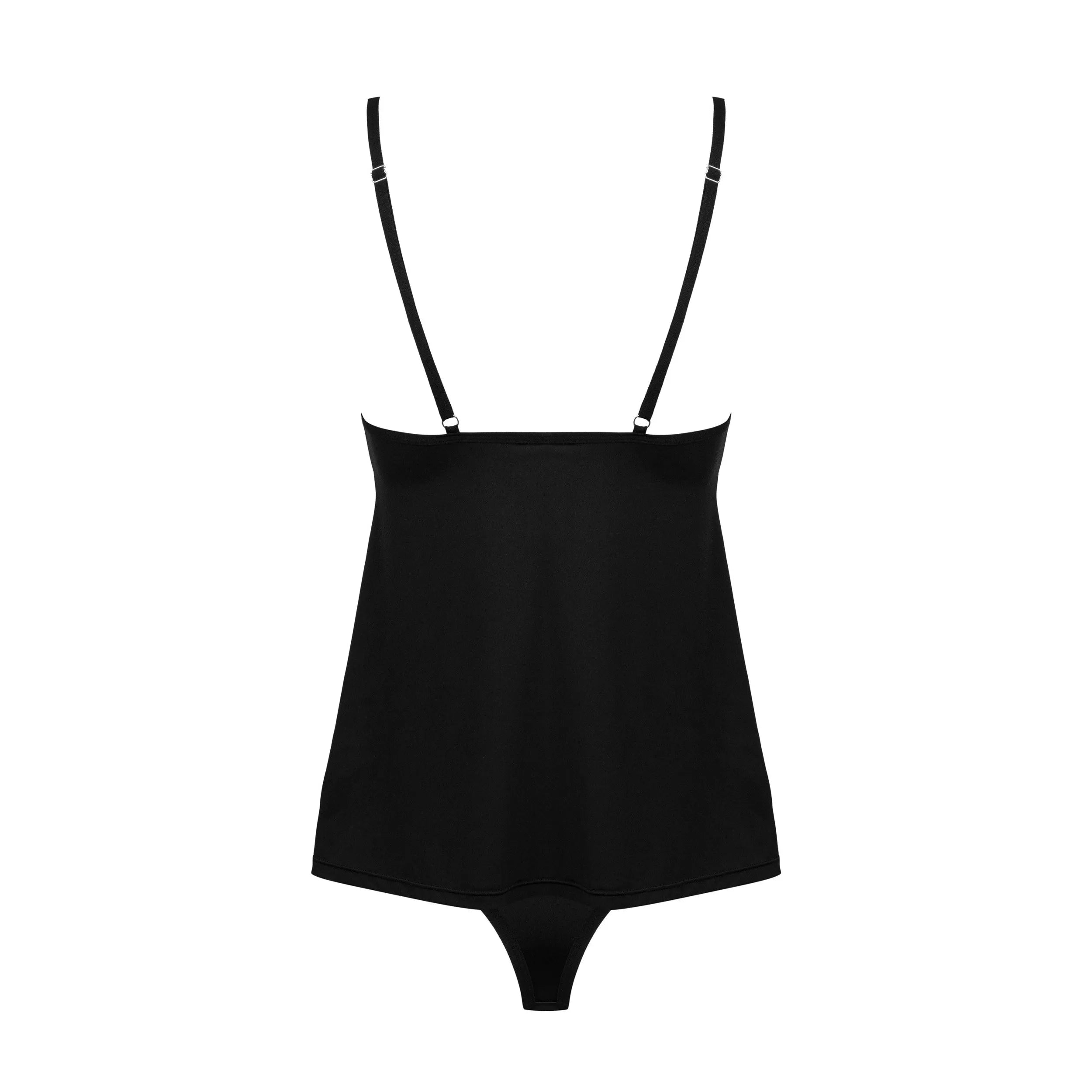 Ensemble lingerie noir Bella Rou, broderie florale en tulle, top et culotte élégants, sensualité et raffinement.