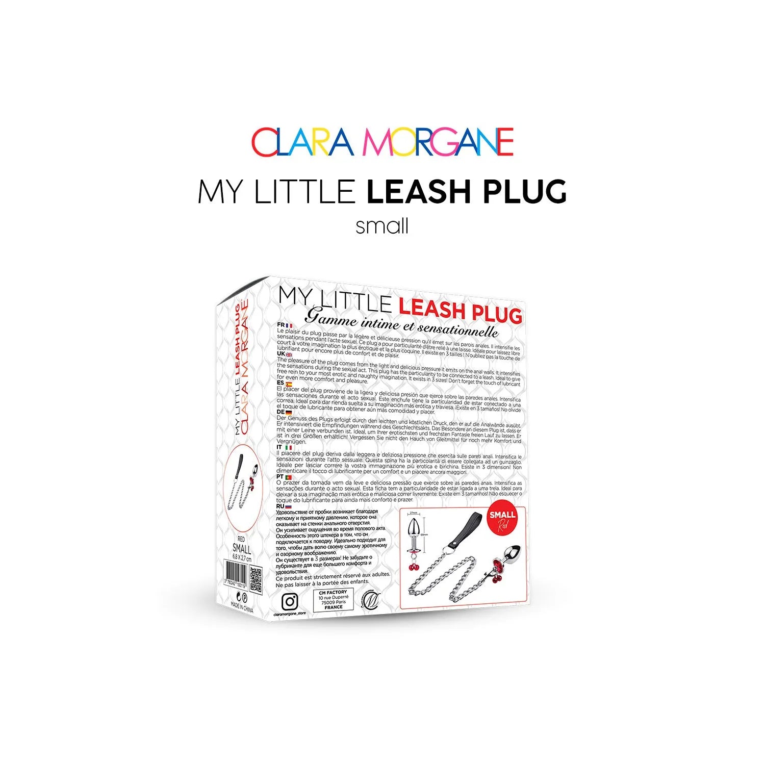 My Little Leash Plug SMALL acier hypoallergénique stimulation anale duo excitant