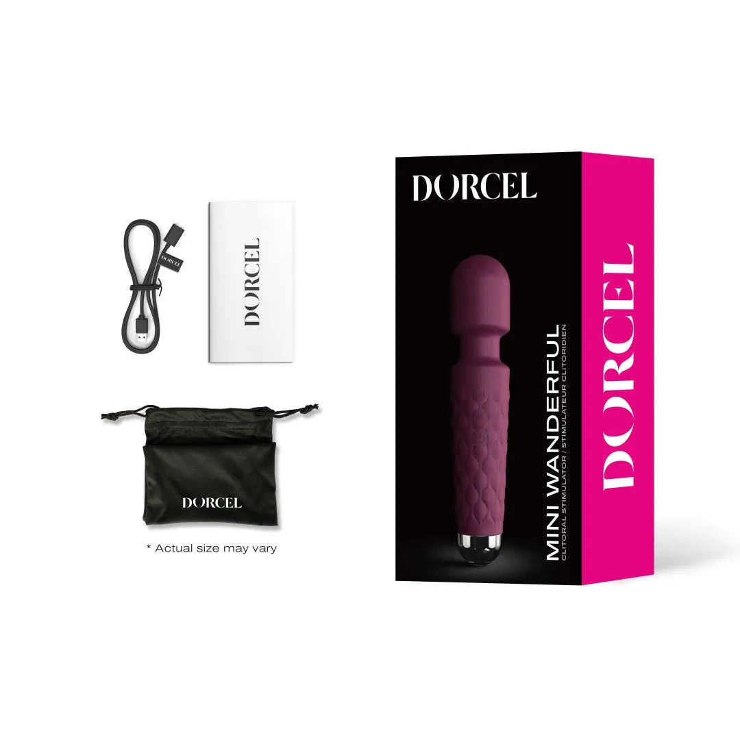 Mini Wanderful Dorcel Silicone Rechargeable Vibromasseur Voyage Prune Argent 20 Modes