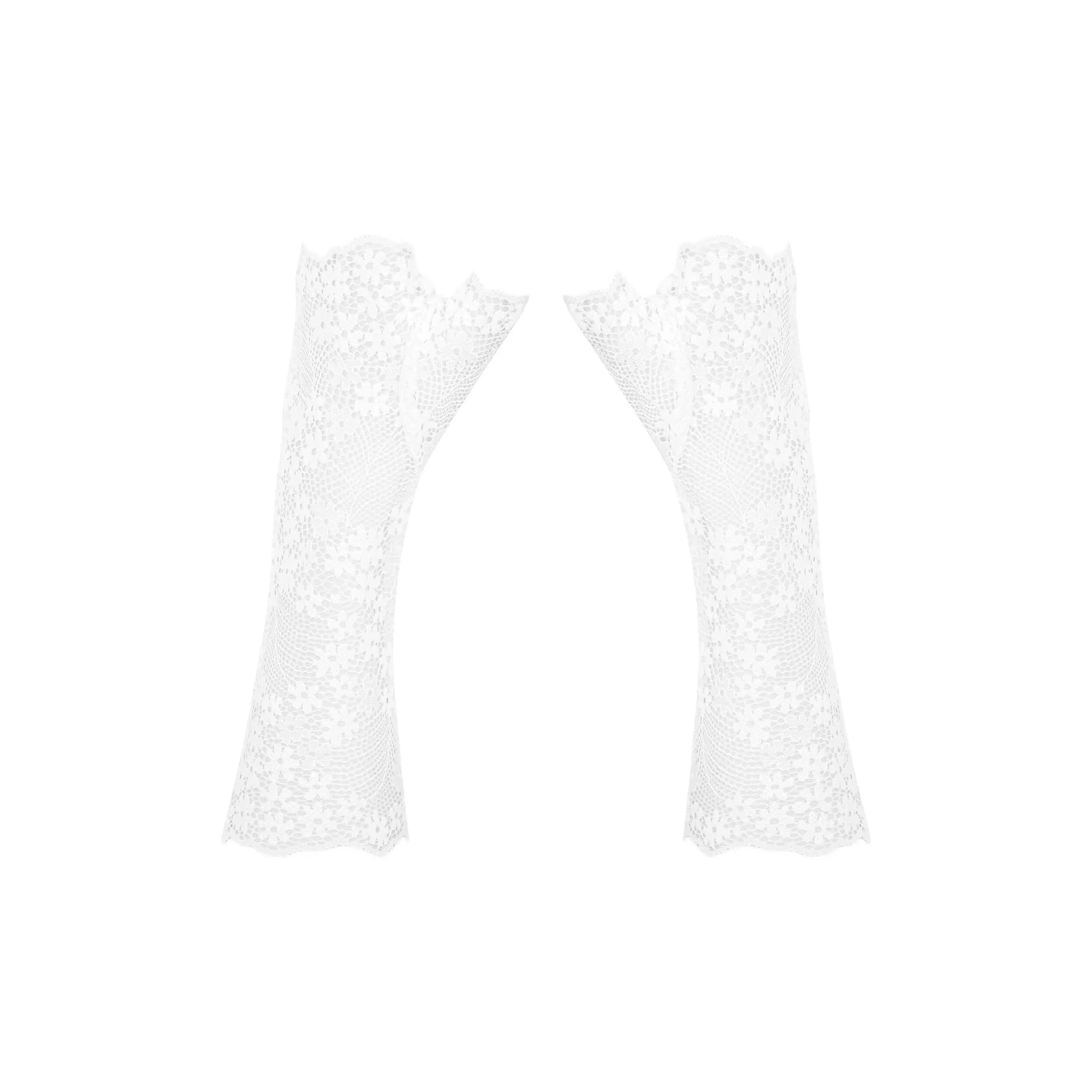 Heavenlly gants dentelle blanc cadeau mariage soirée boudoir séduisant doux peau