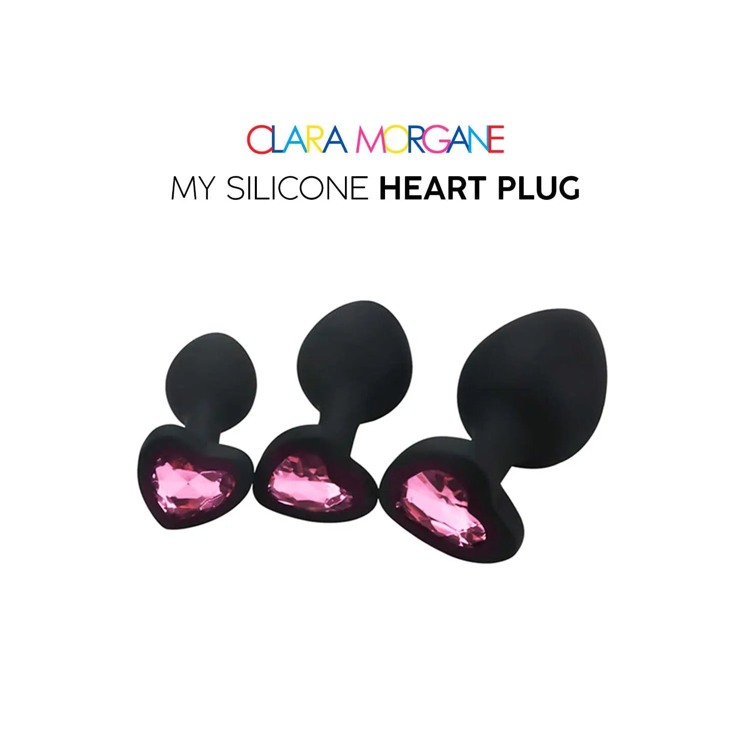 My Silicone Heart Plug Small Medium Large Gem Rose