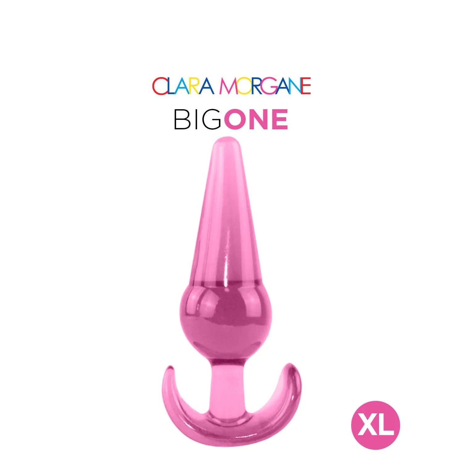 Plug anal XL Clara Morgane rose, matière jelly douce, sans phtalates, waterproof, pour usage anal homme/femme/couple.