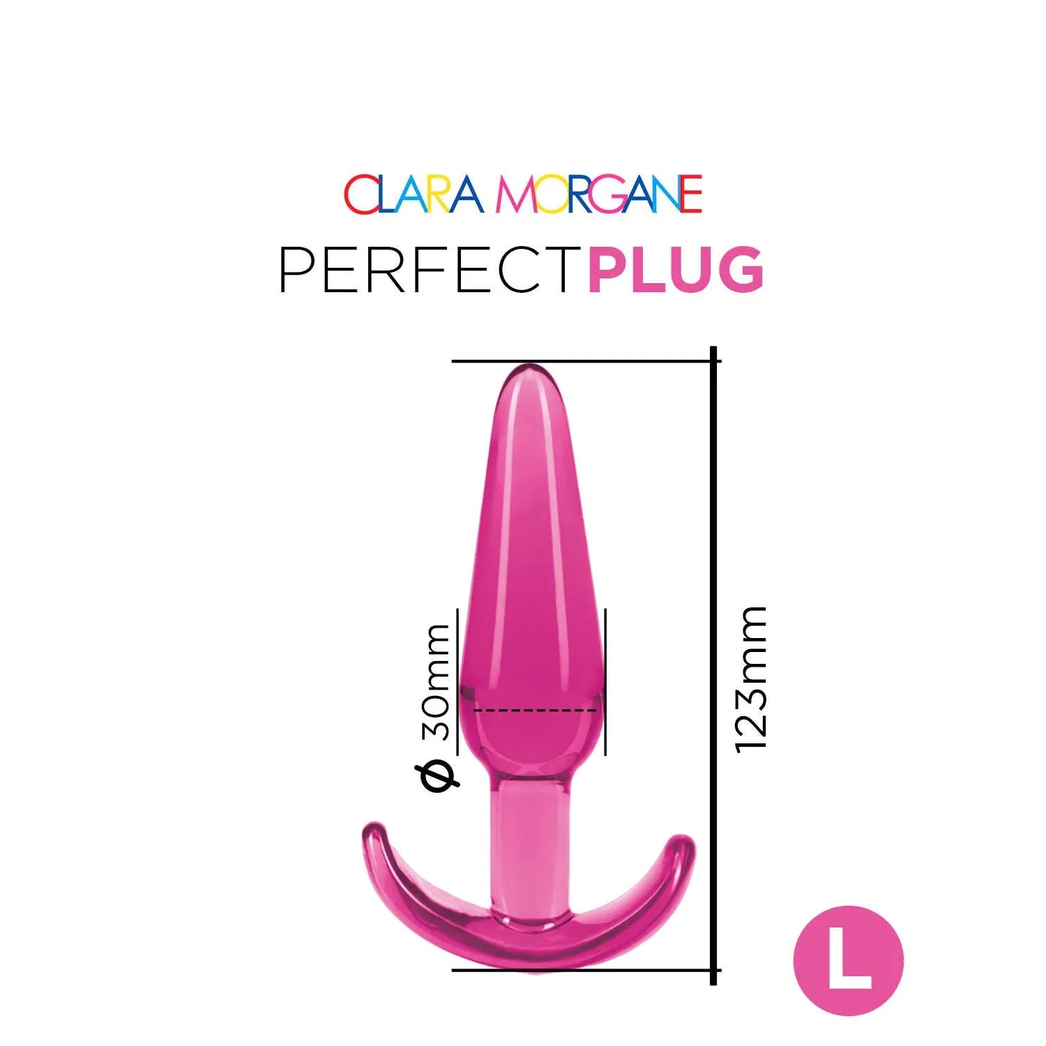 Plug anal jelly doux ultra souple large rose waterproof sans phtalates