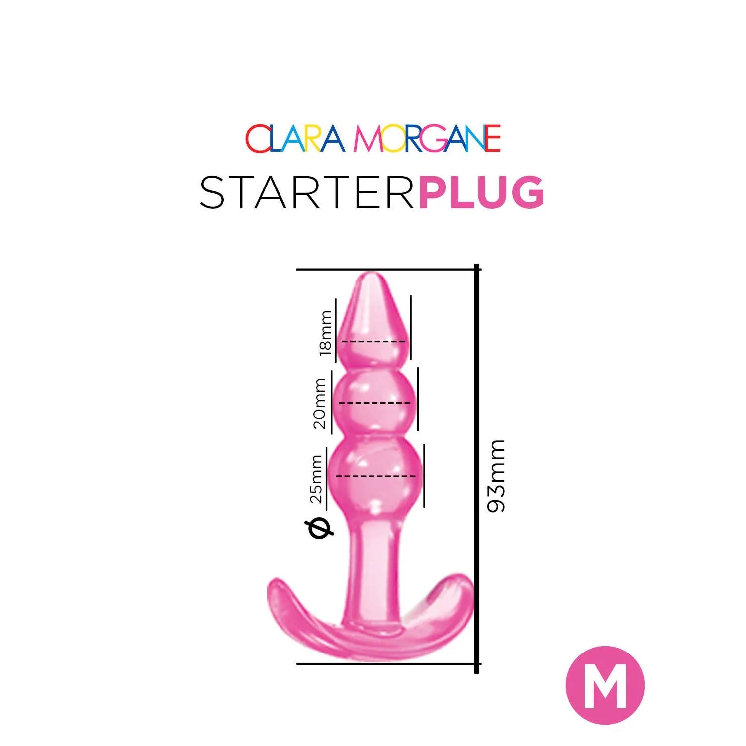 Starter plug anal jelly waterproof sans phtalates rose Clara Morgane