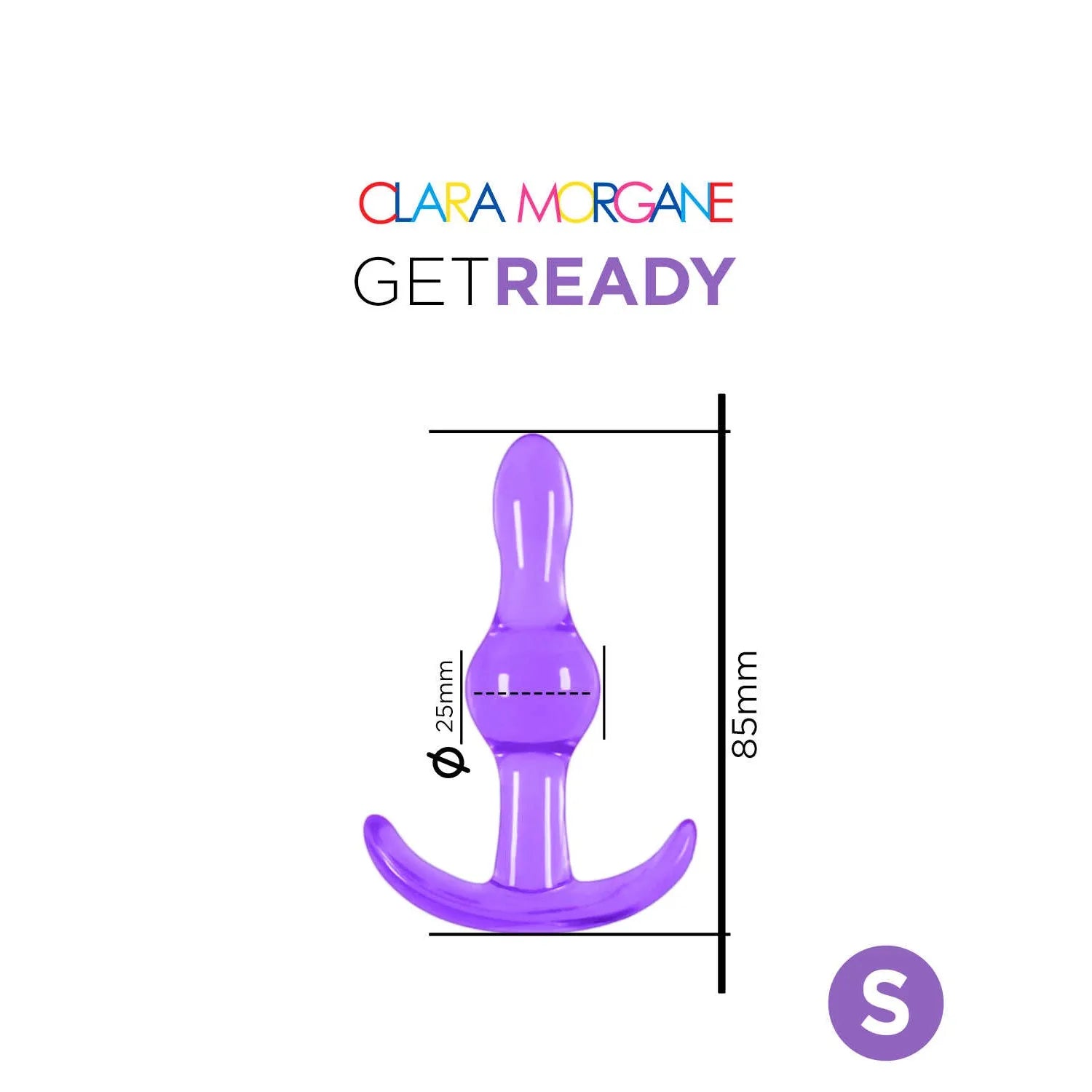 Plug anal violet jelly sans phtalates waterproof Clara Morgane