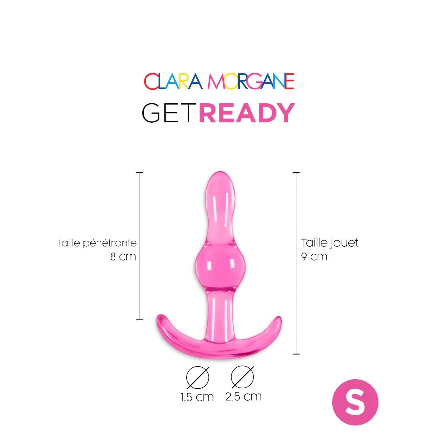 Plug anal jelly sans phtalates waterproof pour couple rose