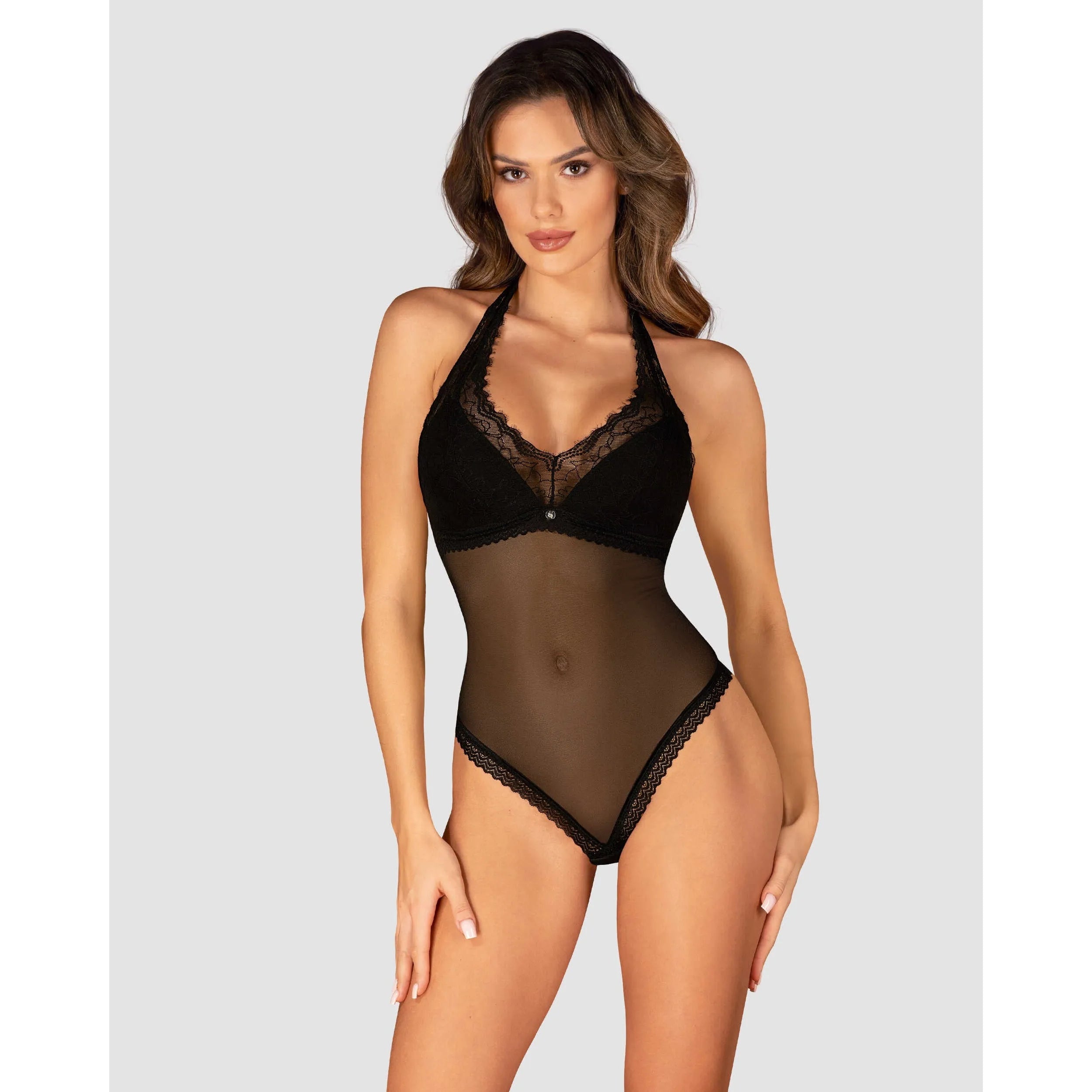 Medilla body noir sensuel dentelle bretelles réglables confort ajusté élégant