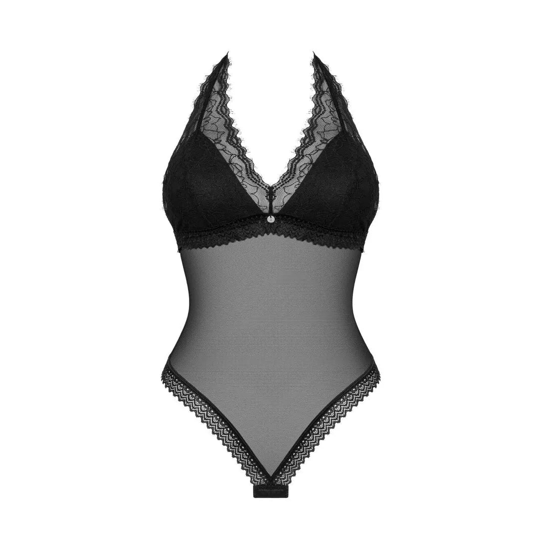 Medilla body noir sensuel dentelle bretelles réglables confort ajusté élégant